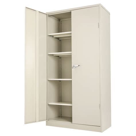 steel double door storage cabinet|72 locking steel storage cabinet.